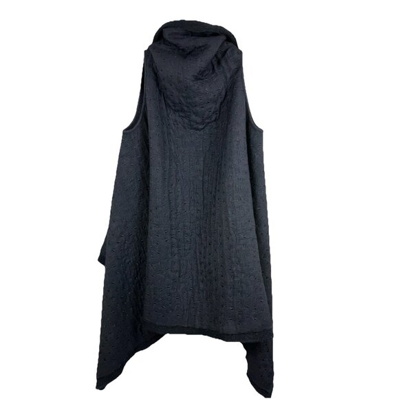 Vintage Neeru Kumar Lagenlook Vest Black  Art To Wear Sleeveless Tunic - Picture 2 of 4